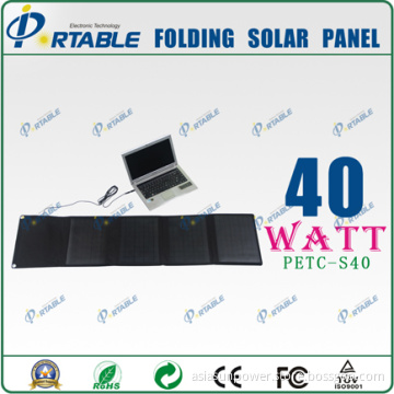 40W Folding Solar Panel Charger Bag for iPhone/ iPad/ Phone /Car Battery/ Laptop (PETC-S40)